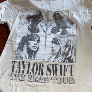 Taylor Swift White Short Sleeve The Eras Tour Tee